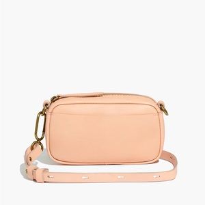 NWT Leather Carabiner Mini Crossbody Bag in muted shell
